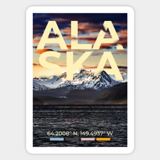 Alaska travel Poster Sticker